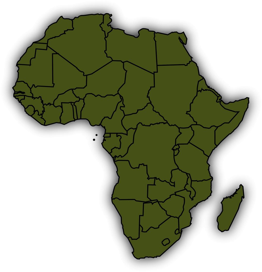 Basic Africa Map png transparent