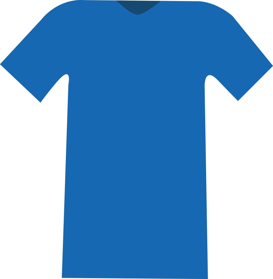 Basic blue T-shirt png transparent