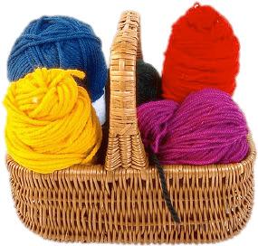 Basket With Balls Of Wool png transparent