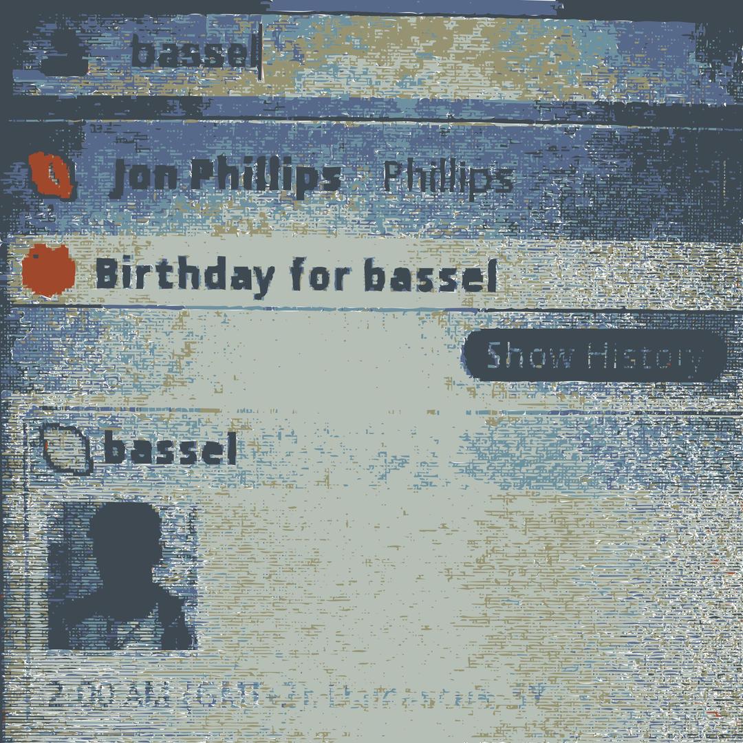 Bassels birthday message png transparent