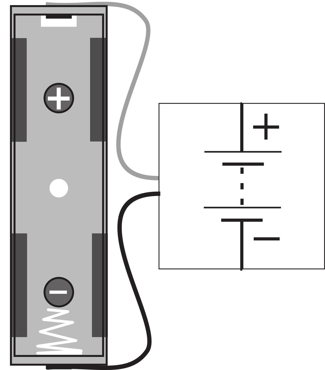 Battery Connector Block With AA Holder png transparent