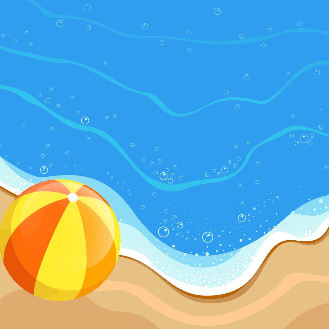 Beach ball At The Beach - Daily Sketch 31 png transparent