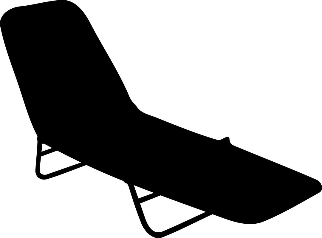 Beach chair silhouette png transparent