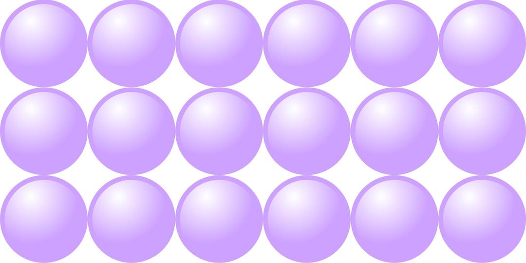Beads quantitative picture for multiplication 3x6 png transparent