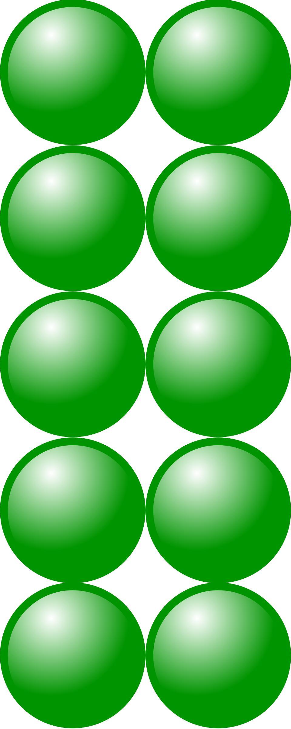 Beads quantitative picture for multiplication 5x2 png transparent