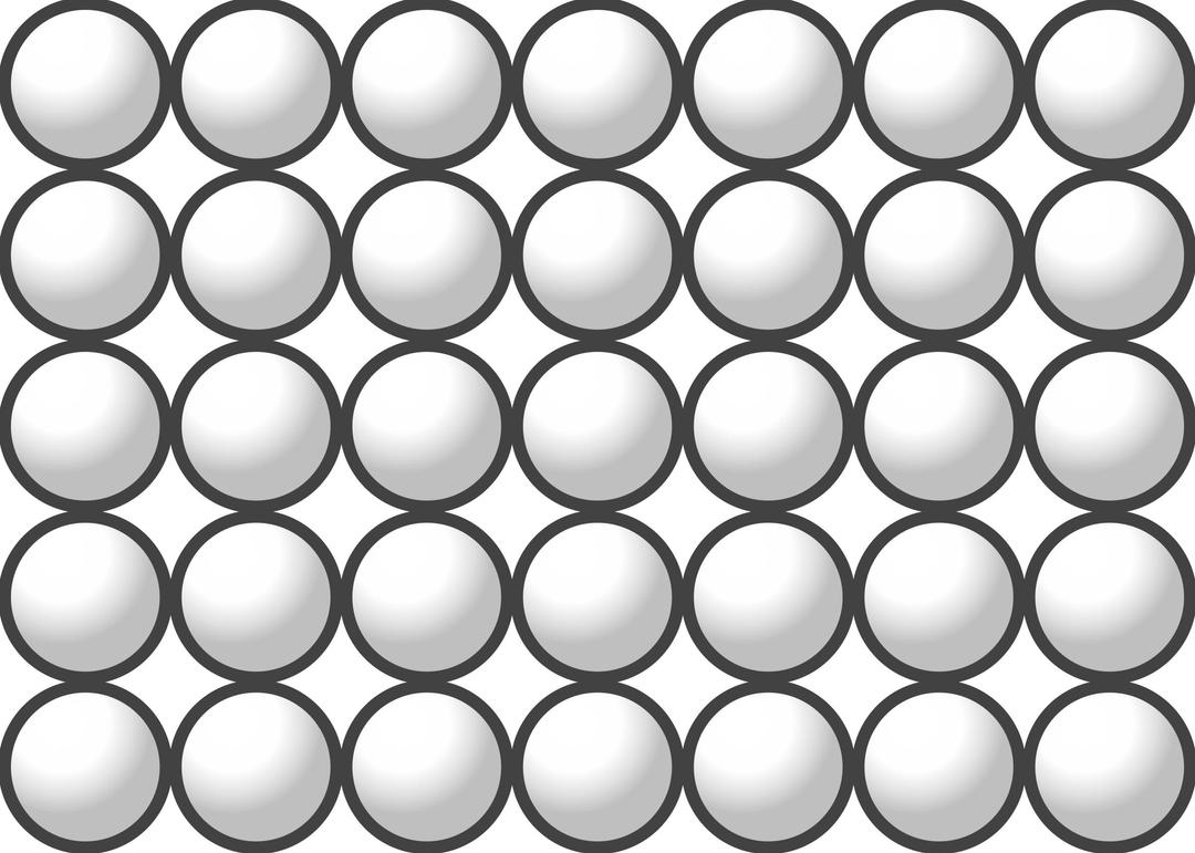 Beads quantitative picture for multiplication 5x7 png transparent