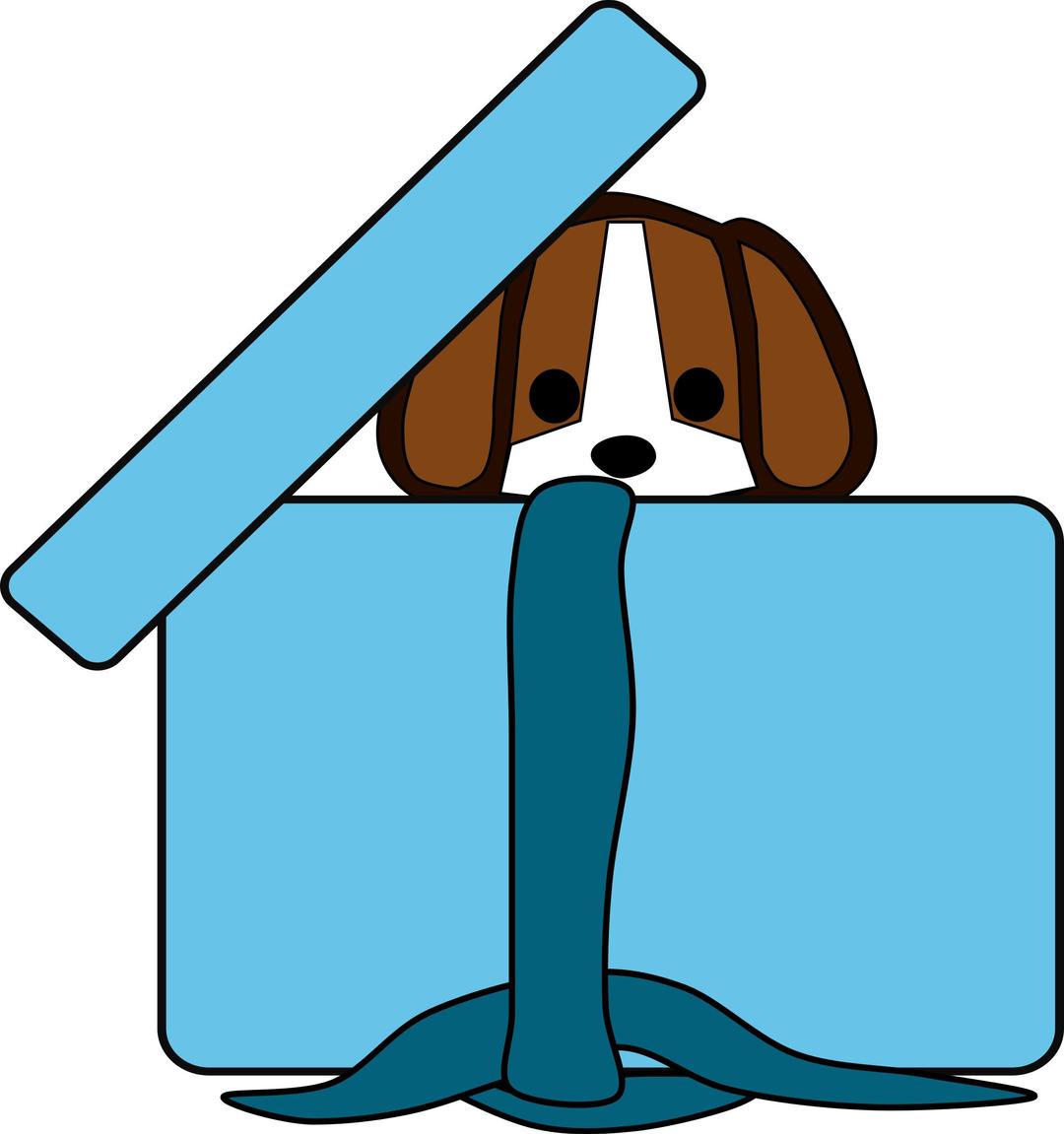 Beagle in a box png transparent