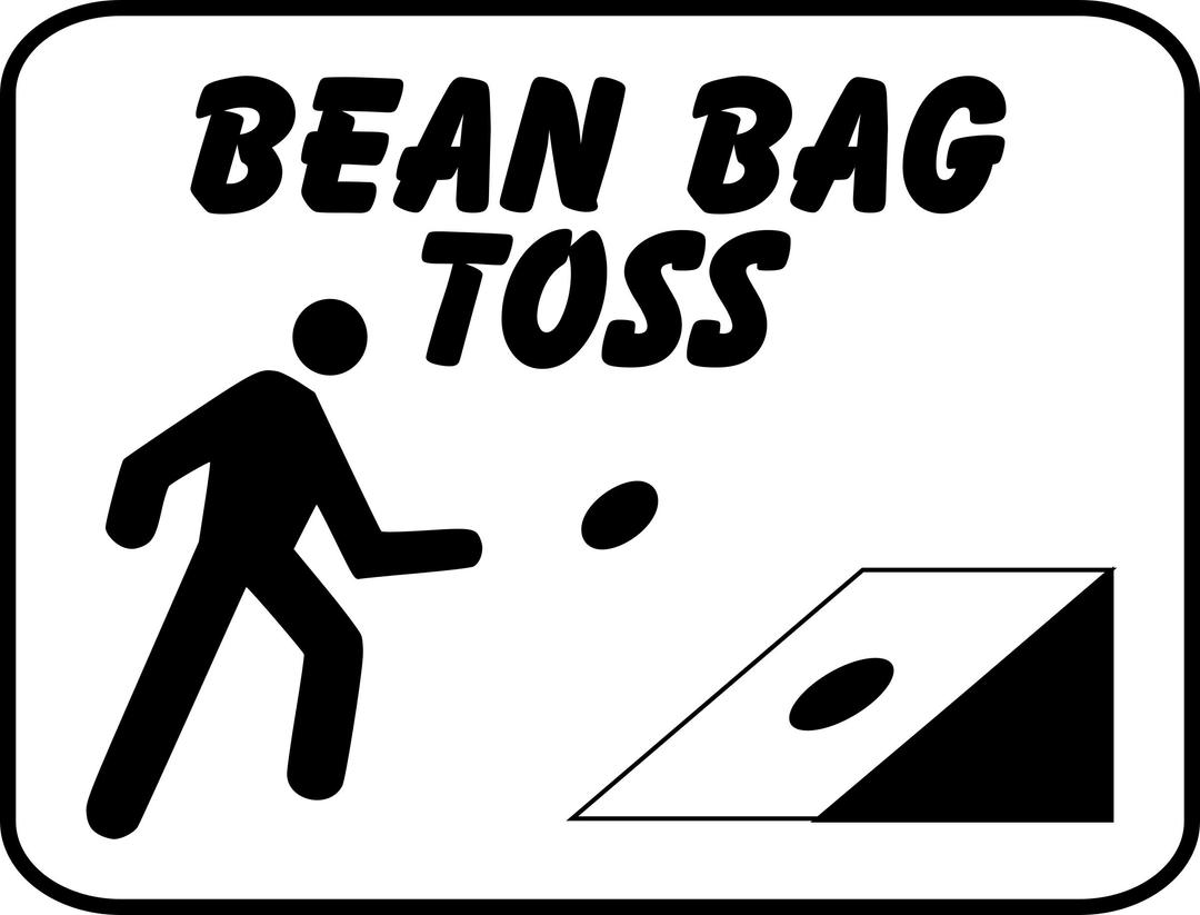 bean bag toss sign png transparent