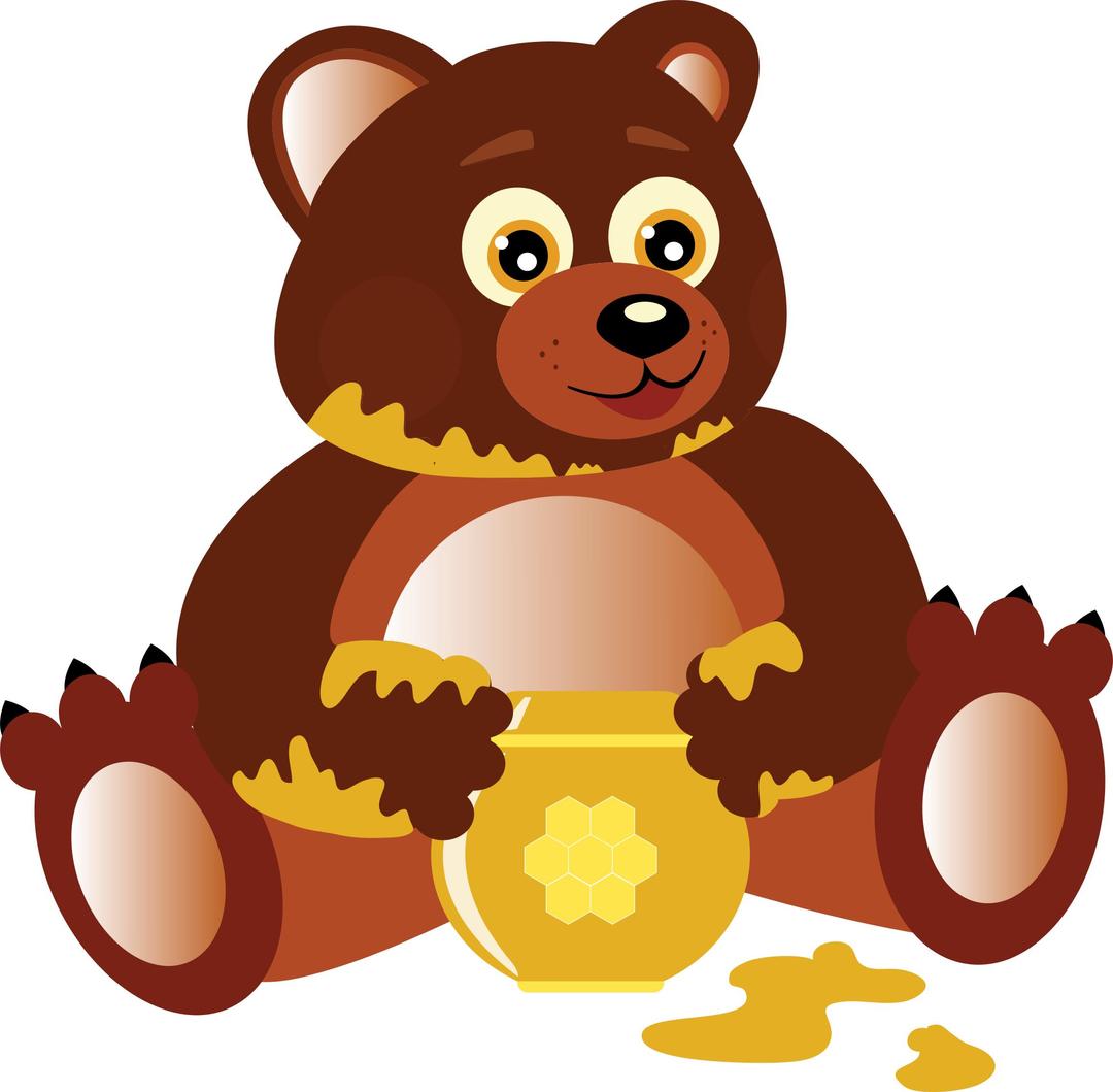 Bear Eating Honey png transparent