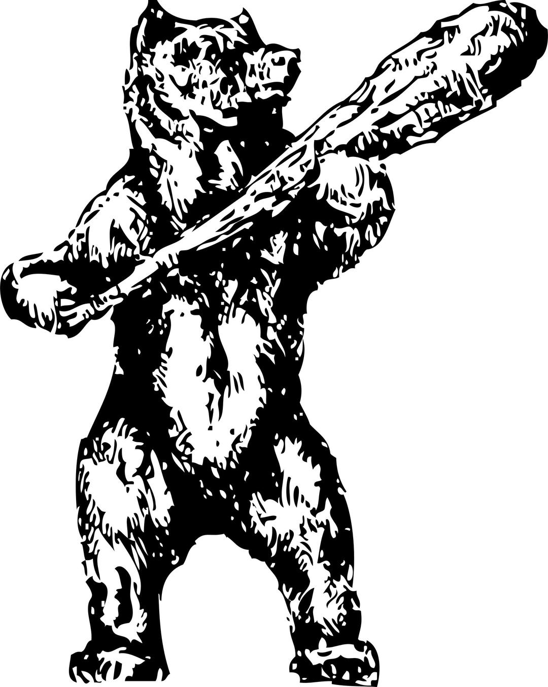 bear with a club png transparent
