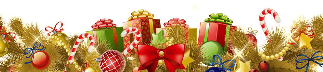 Beautiful Christmas Footer Gifts Balls Gold png transparent