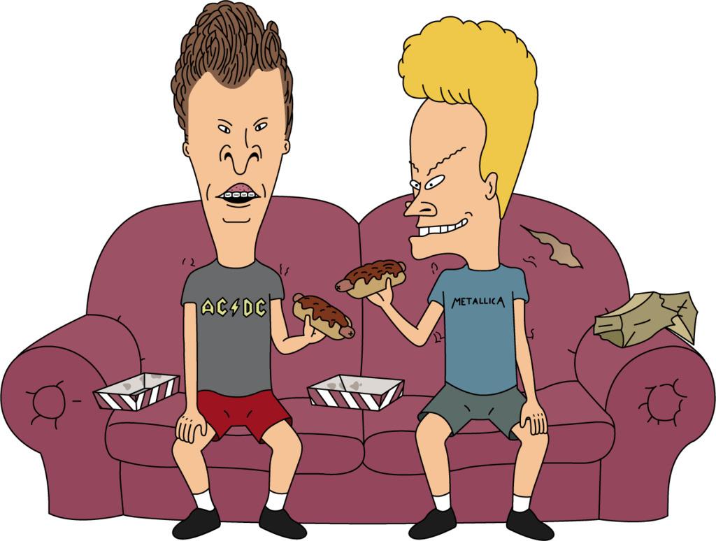 Beavis and Butthead on A Sofa png transparent
