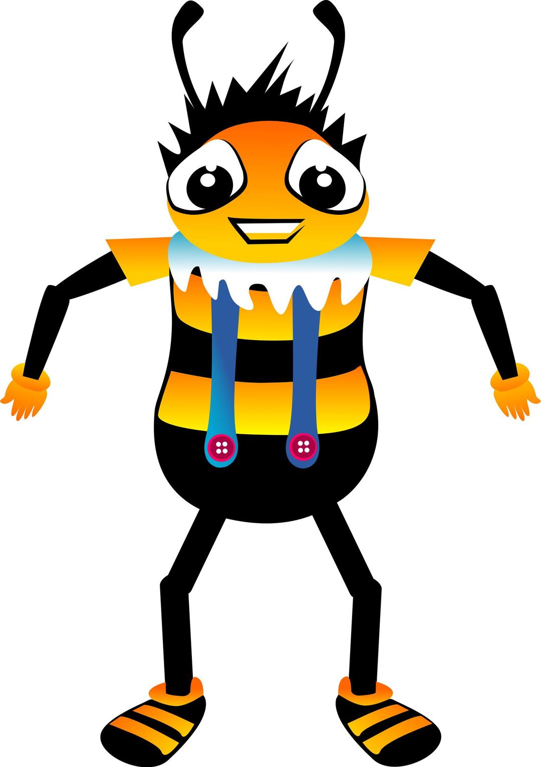 Bee Black and Yellow png transparent
