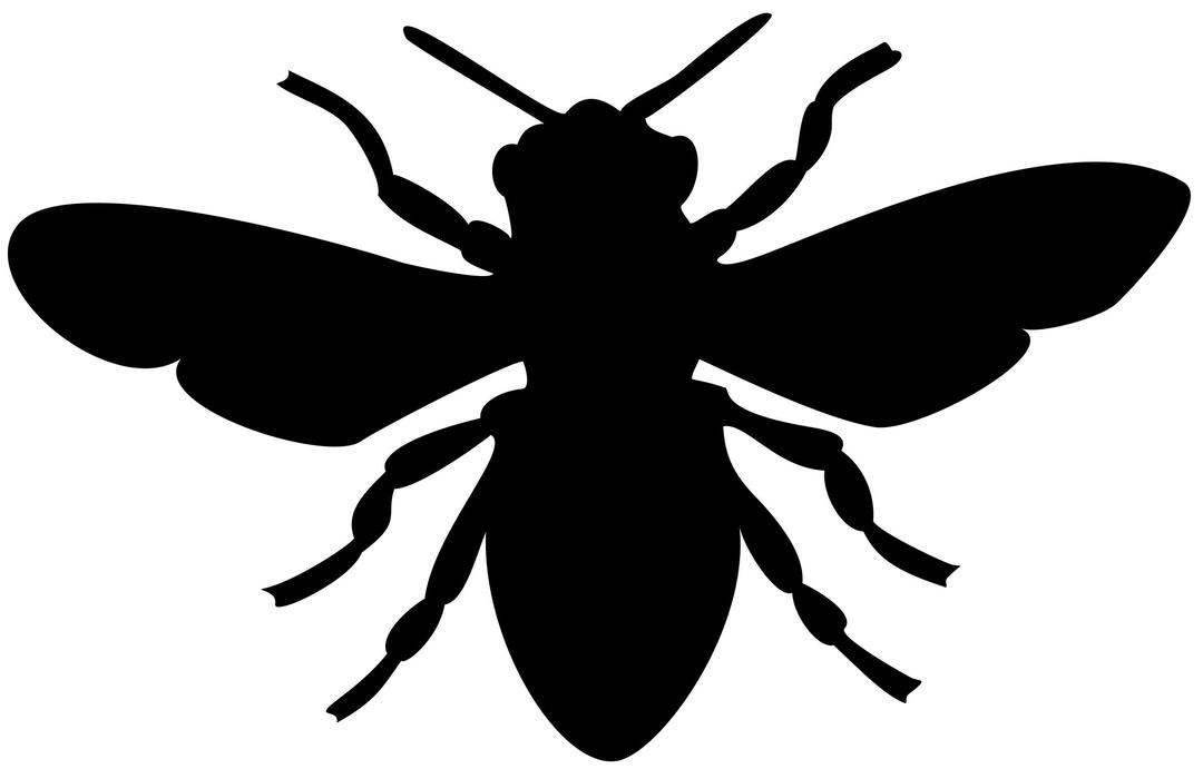 bee silhouette png transparent