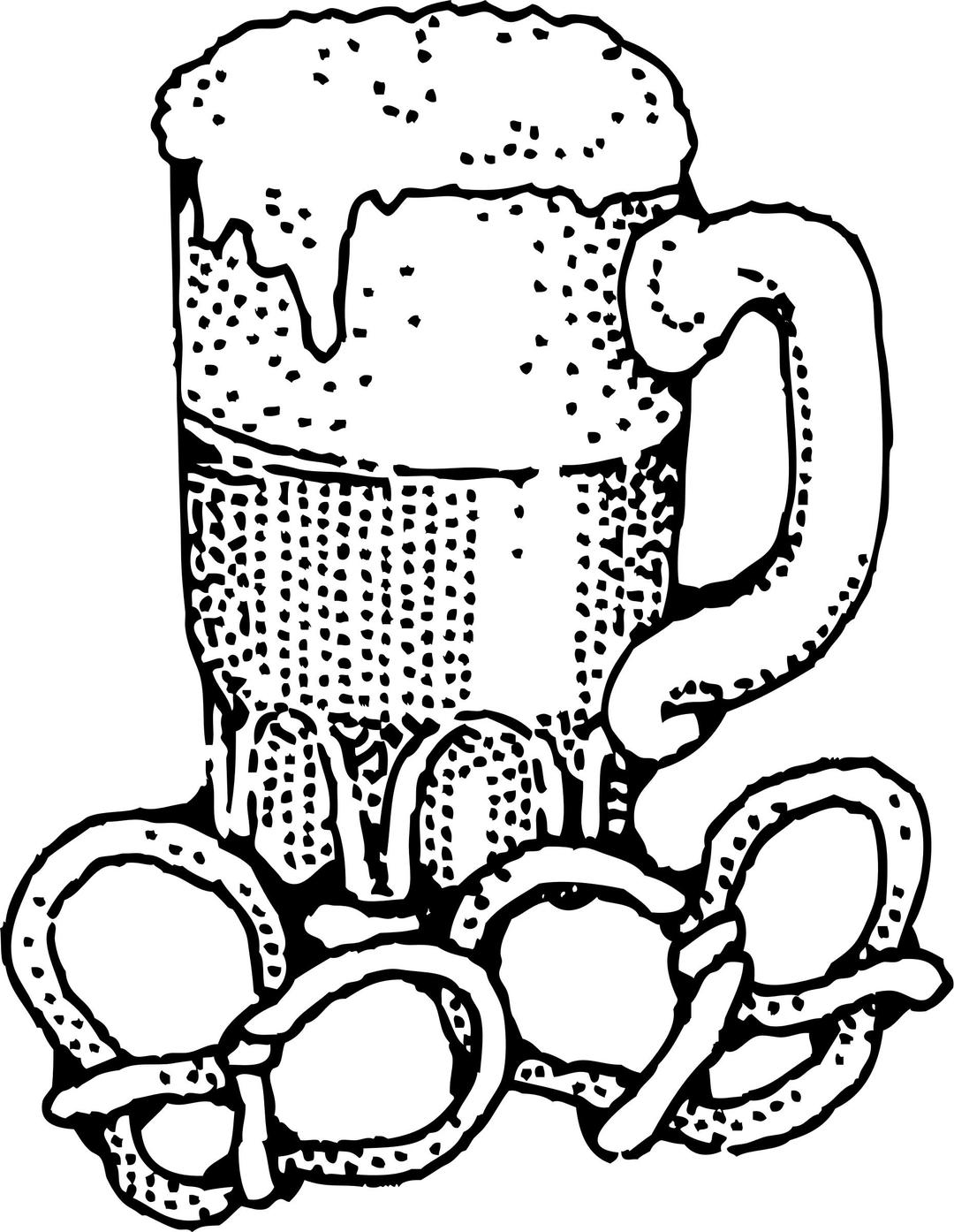beer and pretzels png transparent