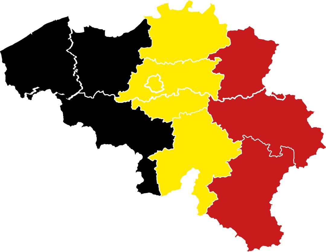 Belgium Flag Map png transparent