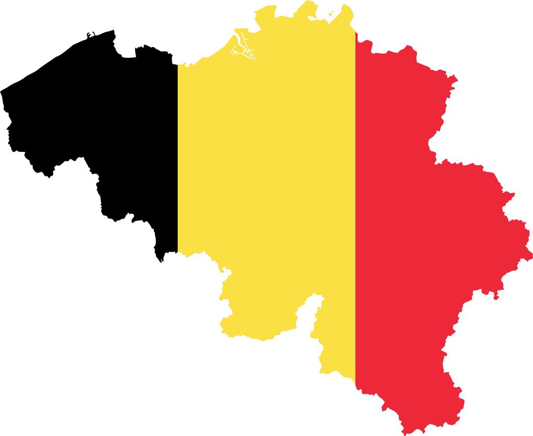 Belgium Map Flag png transparent