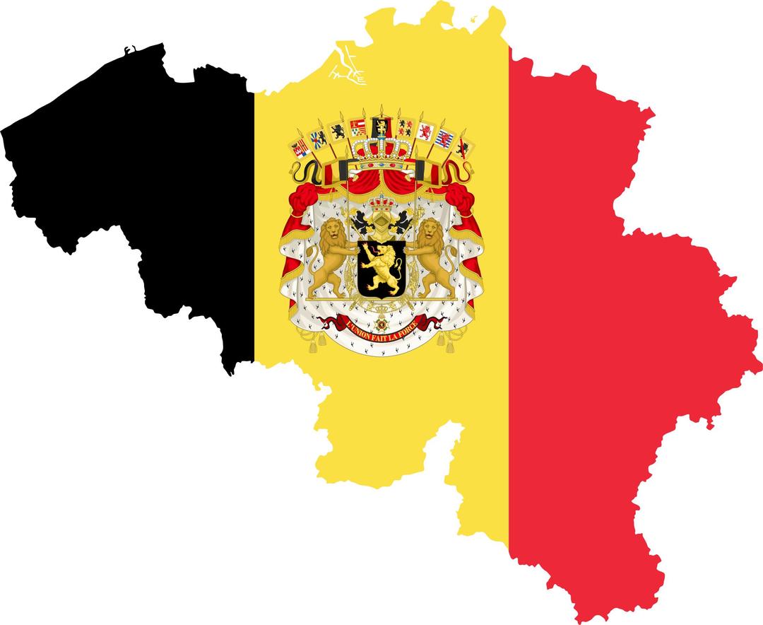 Belgium Map Flag With Coat Of Arms png transparent