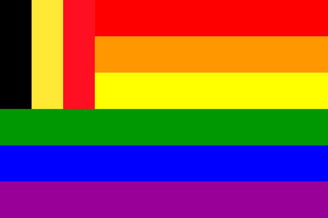 Belgium Rainbow Flag png transparent