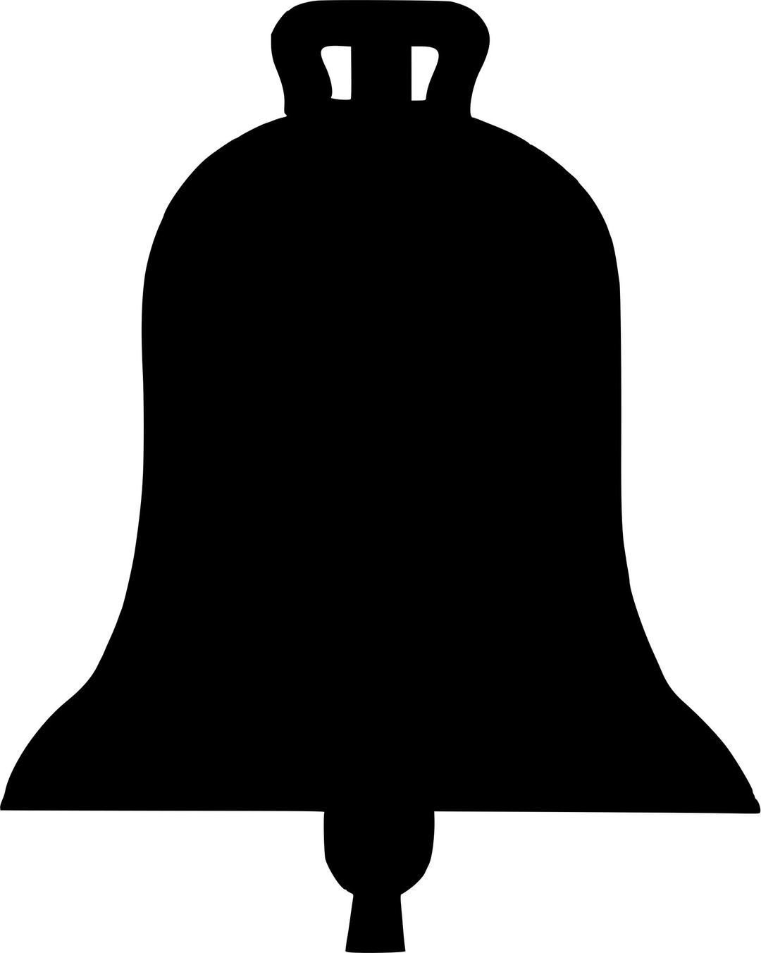 Bell 2 silhouette png transparent