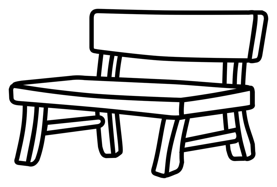 bench - lineart png transparent