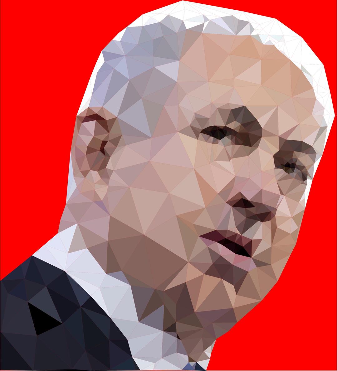 Benyamin Bibi Netanyahu Low Poly Portrait png transparent