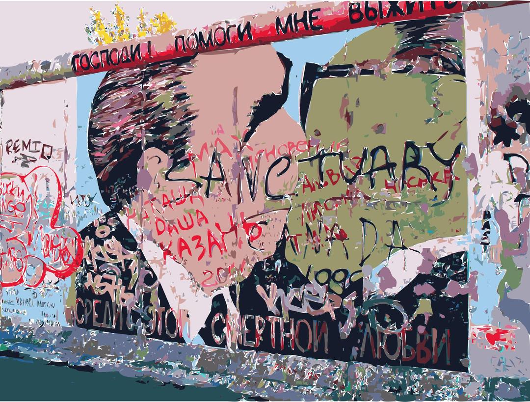 Berlin Wall East Side Sanctuary Graffiti png transparent