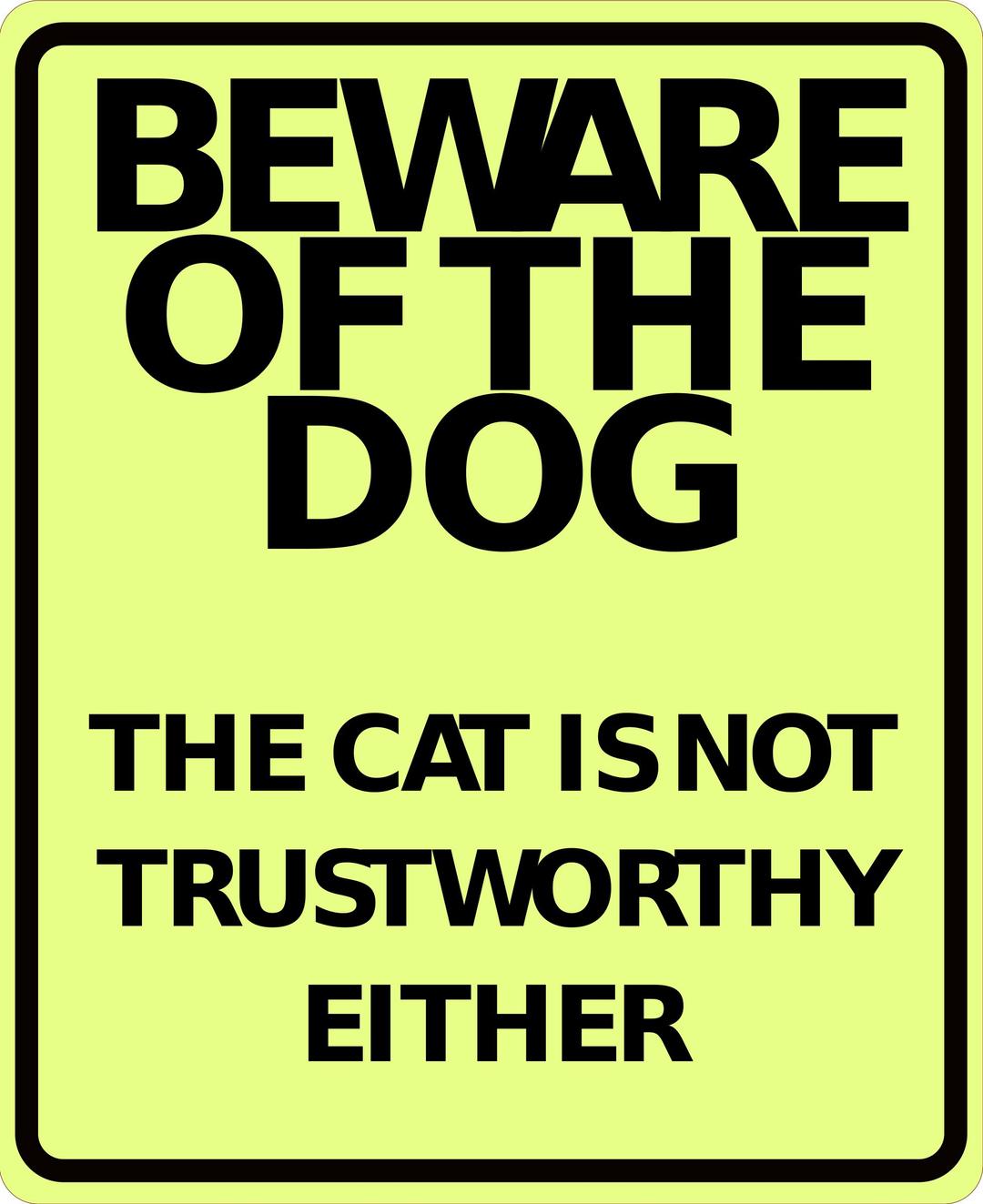 Beware Of The Dog png transparent