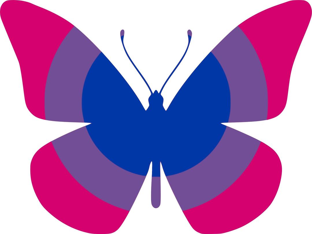 Bi Flag Butterfly png transparent