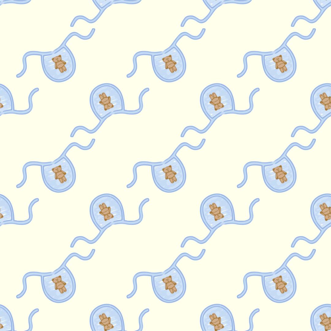 Bib for baby-seamless pattern png transparent