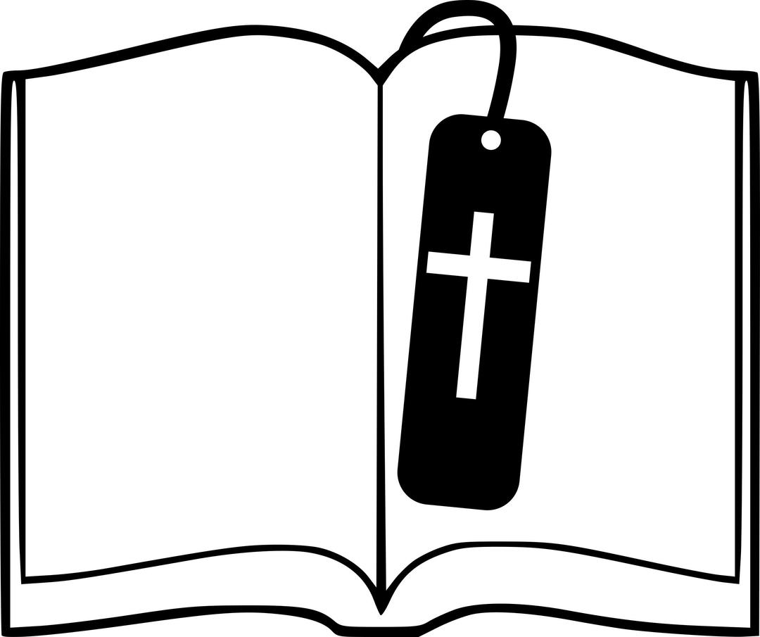 Bible and bookmark png transparent