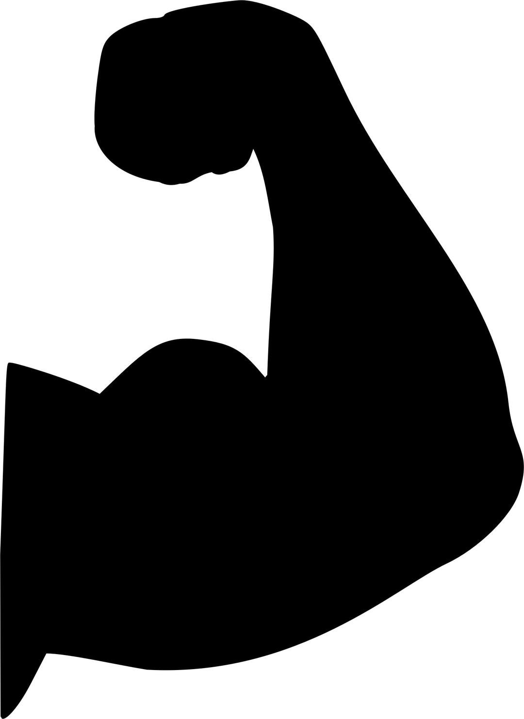 Bicep Silhouette png transparent