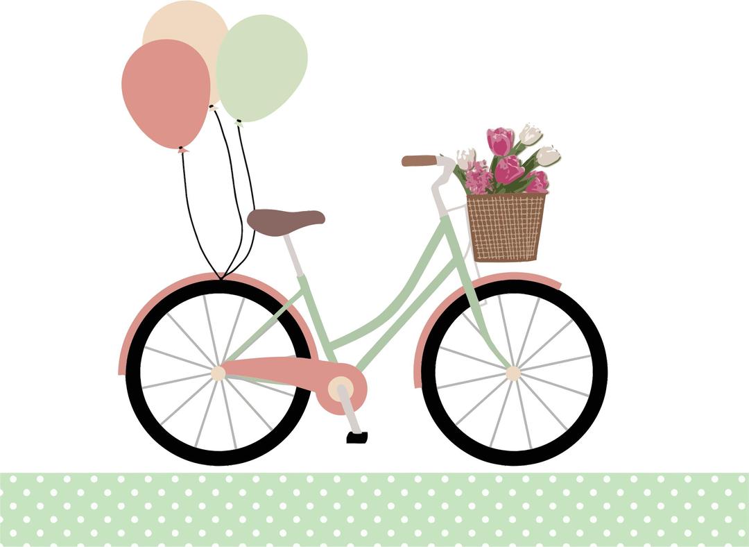 Bicycle With Balloons png transparent