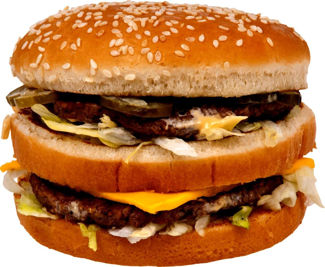 Big Mac (detailed) png transparent