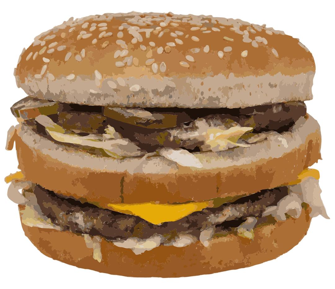 Big Mac hamburger png transparent