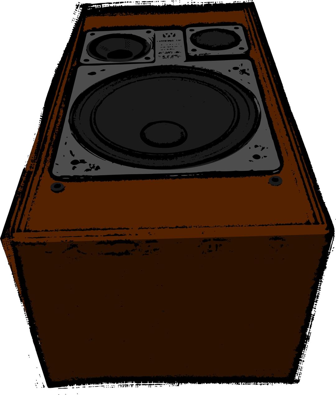 Big old speaker (colour) png transparent
