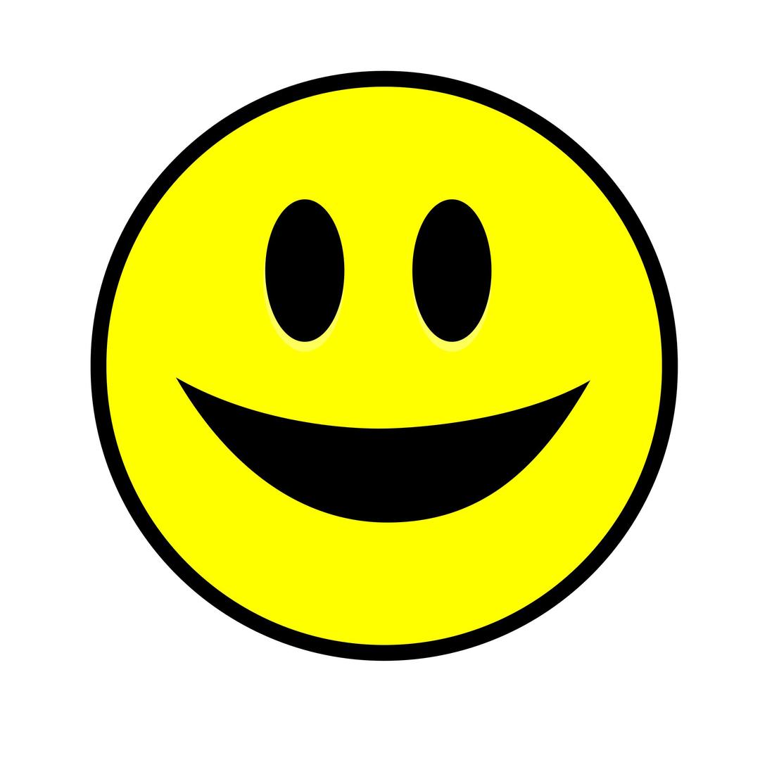Big smiling smiley simple yellow png transparent
