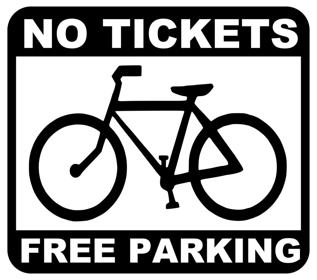 bike - no tickets, free parking png transparent