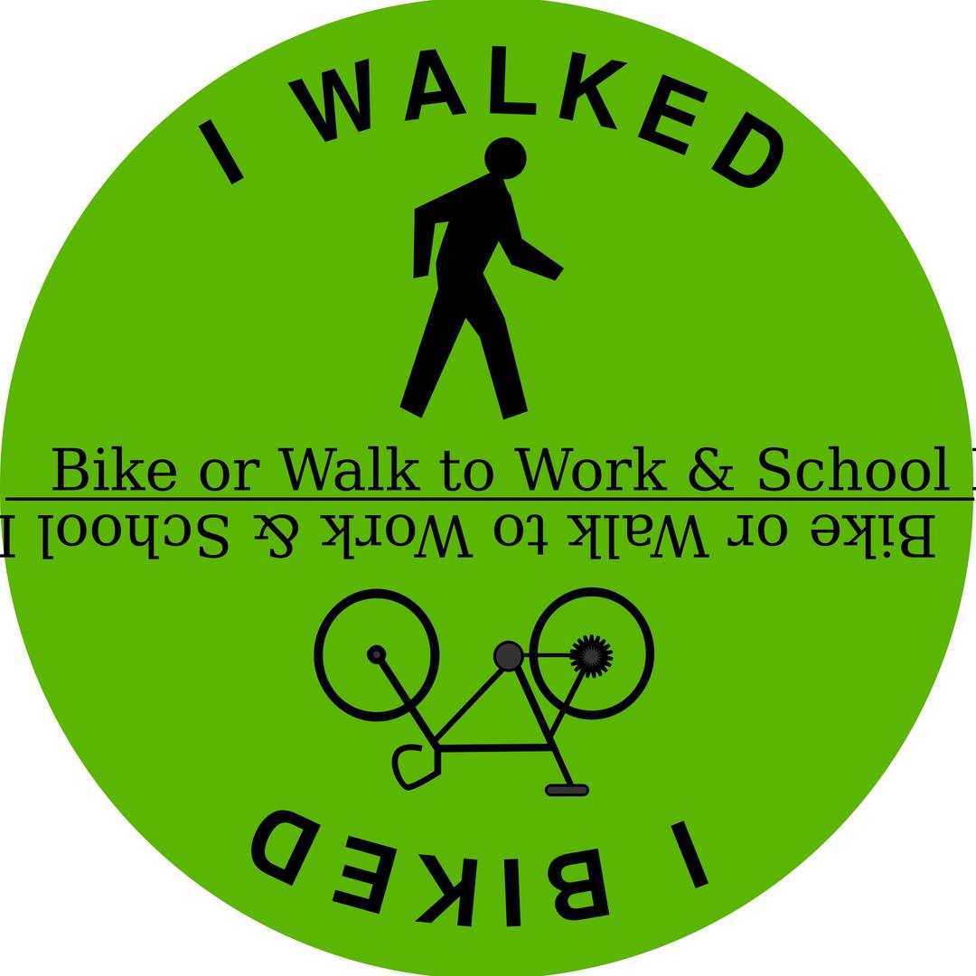 Bike or Walk to Work & School Day png transparent