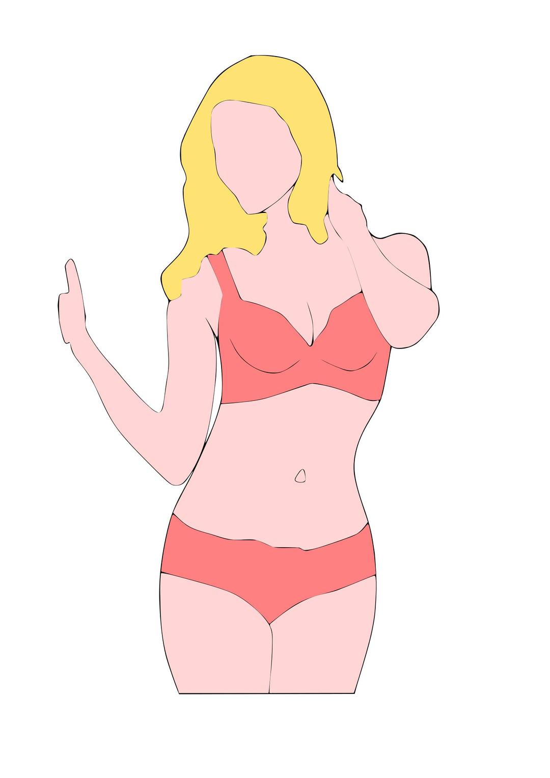 Bikini Woman Thumbs Up png transparent