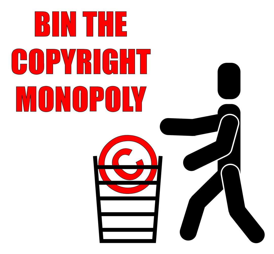 Bin The Copyright Monopoly png transparent