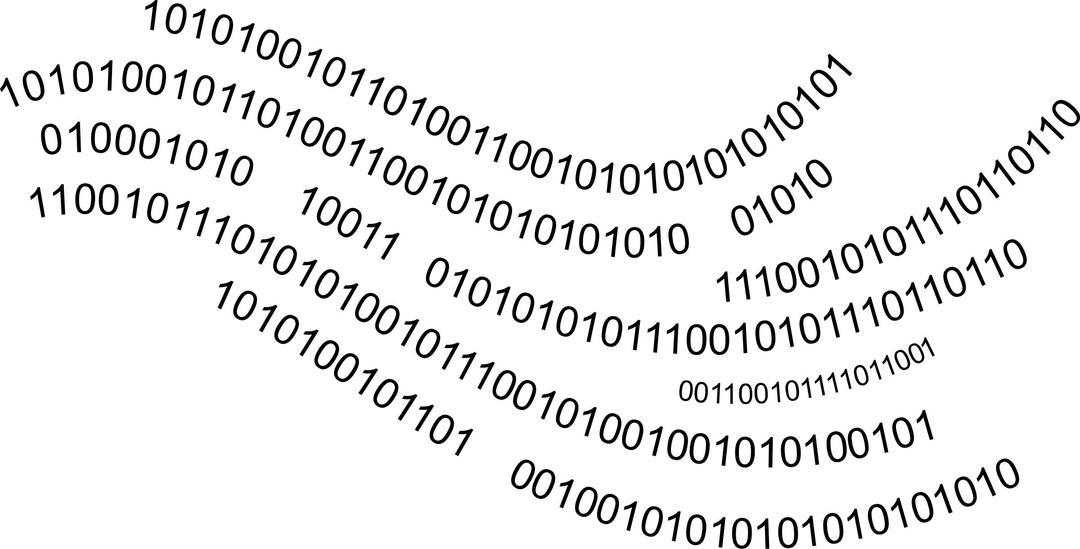 Binary code wave png transparent