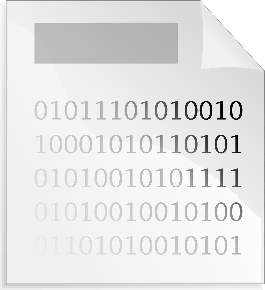 Binary File png transparent