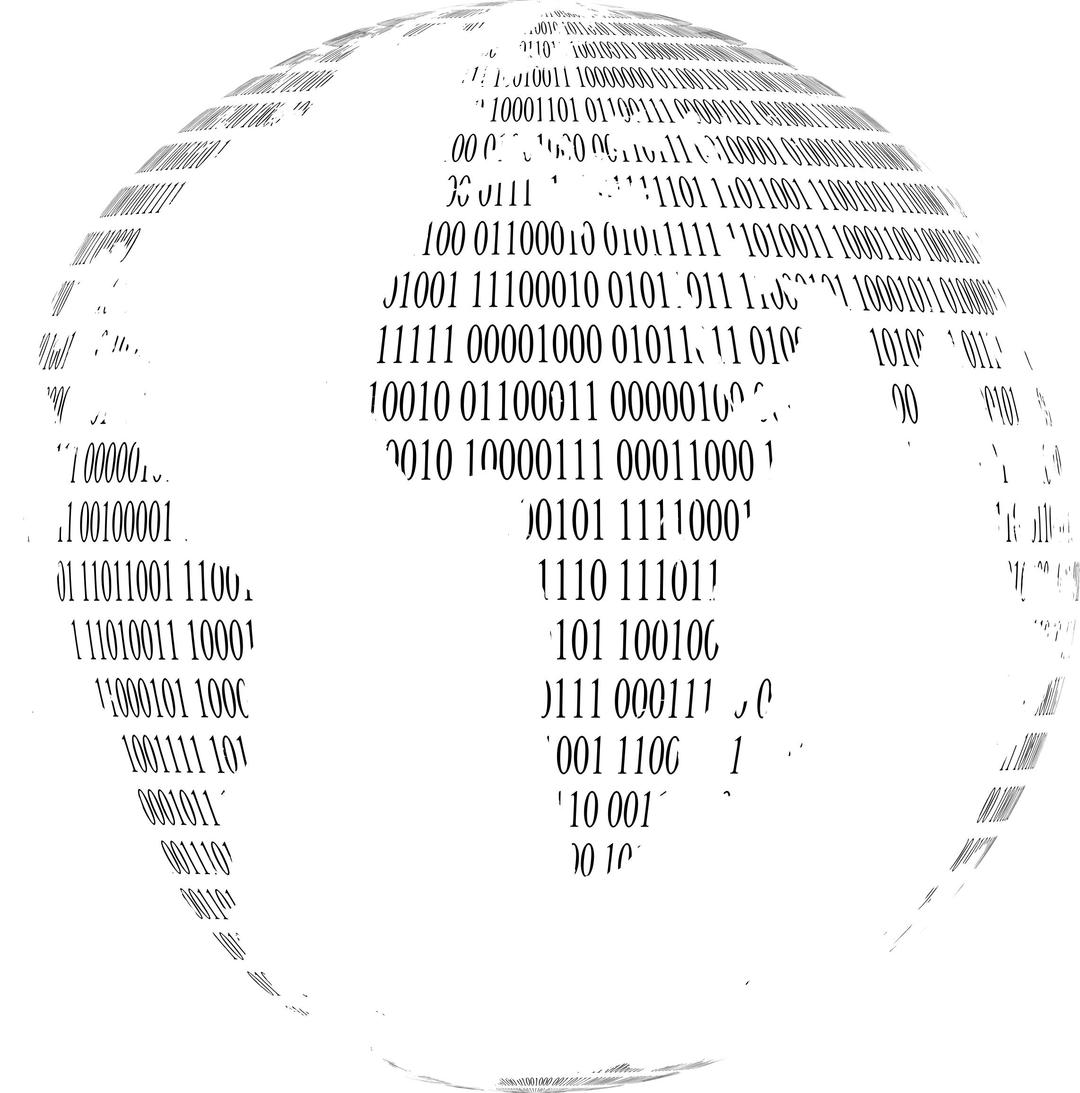 Binary Globe 2 png transparent