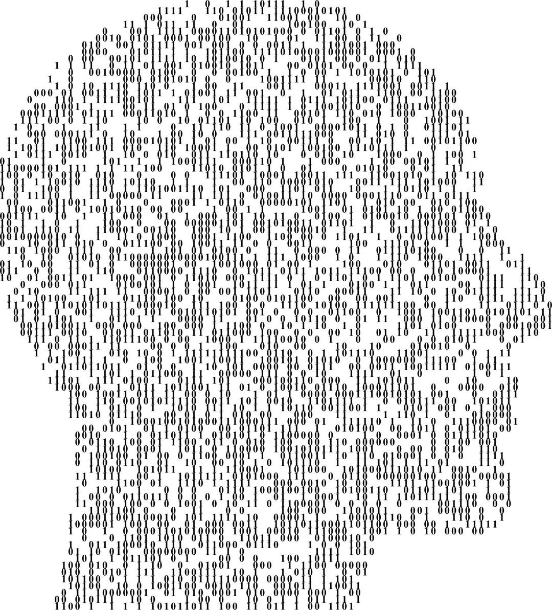 Binary Man Head png transparent