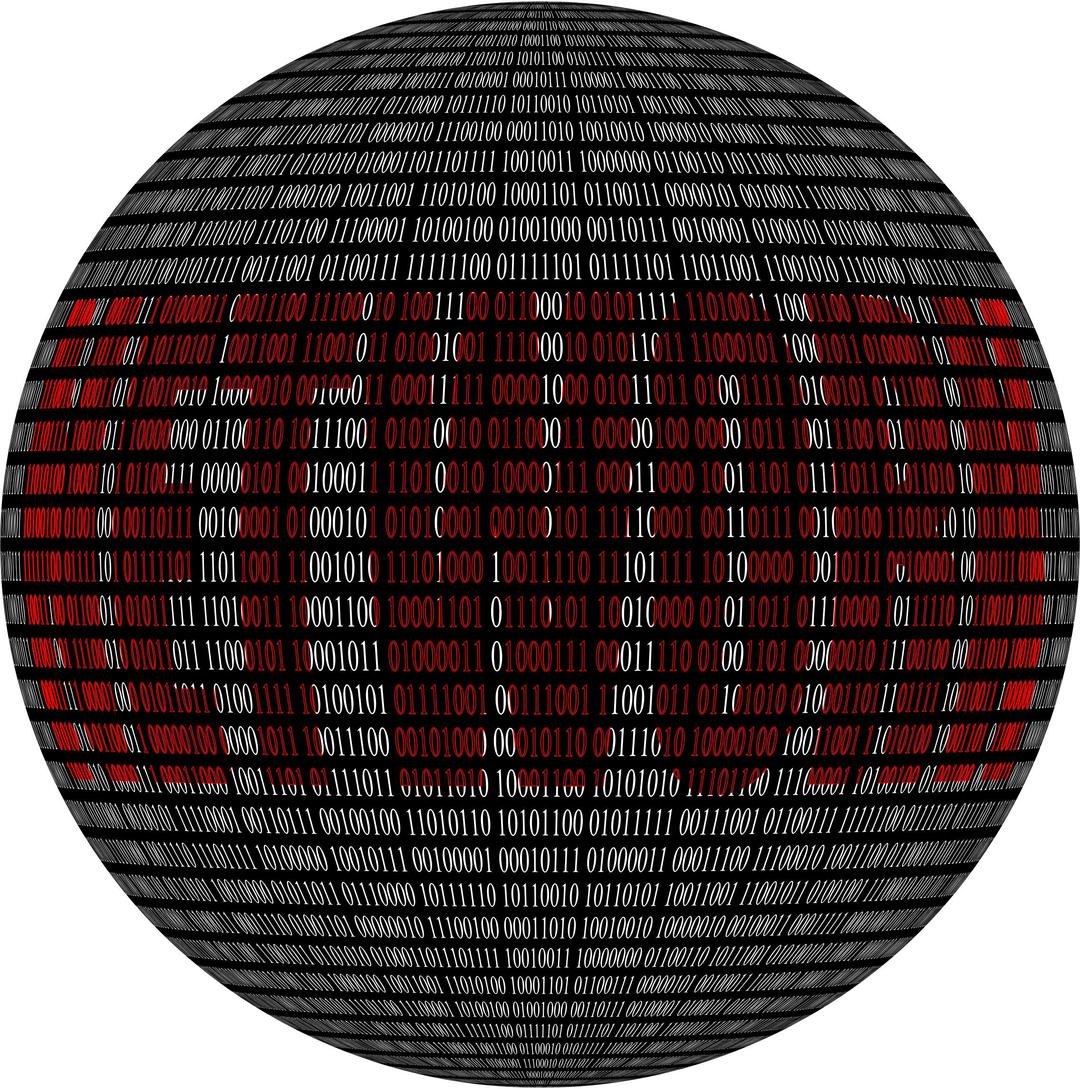 Binary Network Sphere png transparent