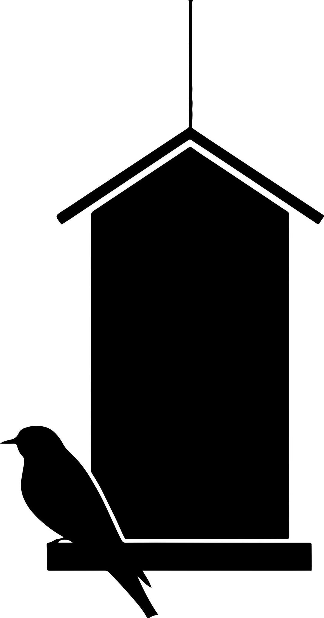Bird House Silhouette png transparent