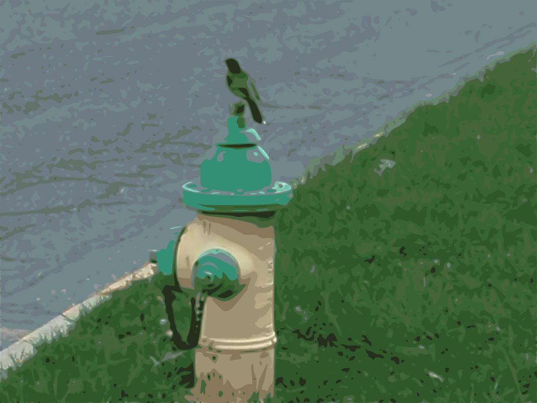 Bird on Fire Hydrant png transparent