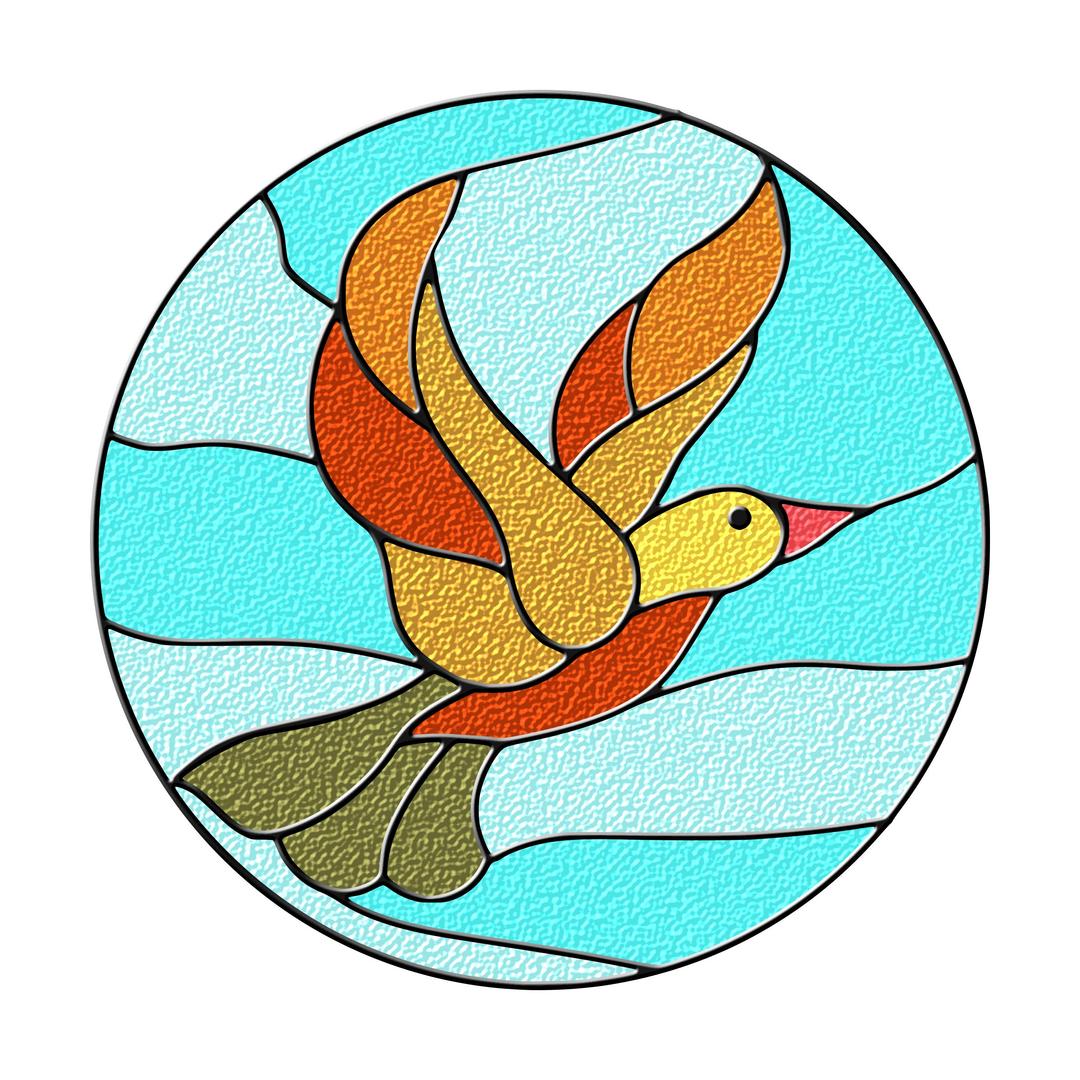 Bird Stained Glass png transparent