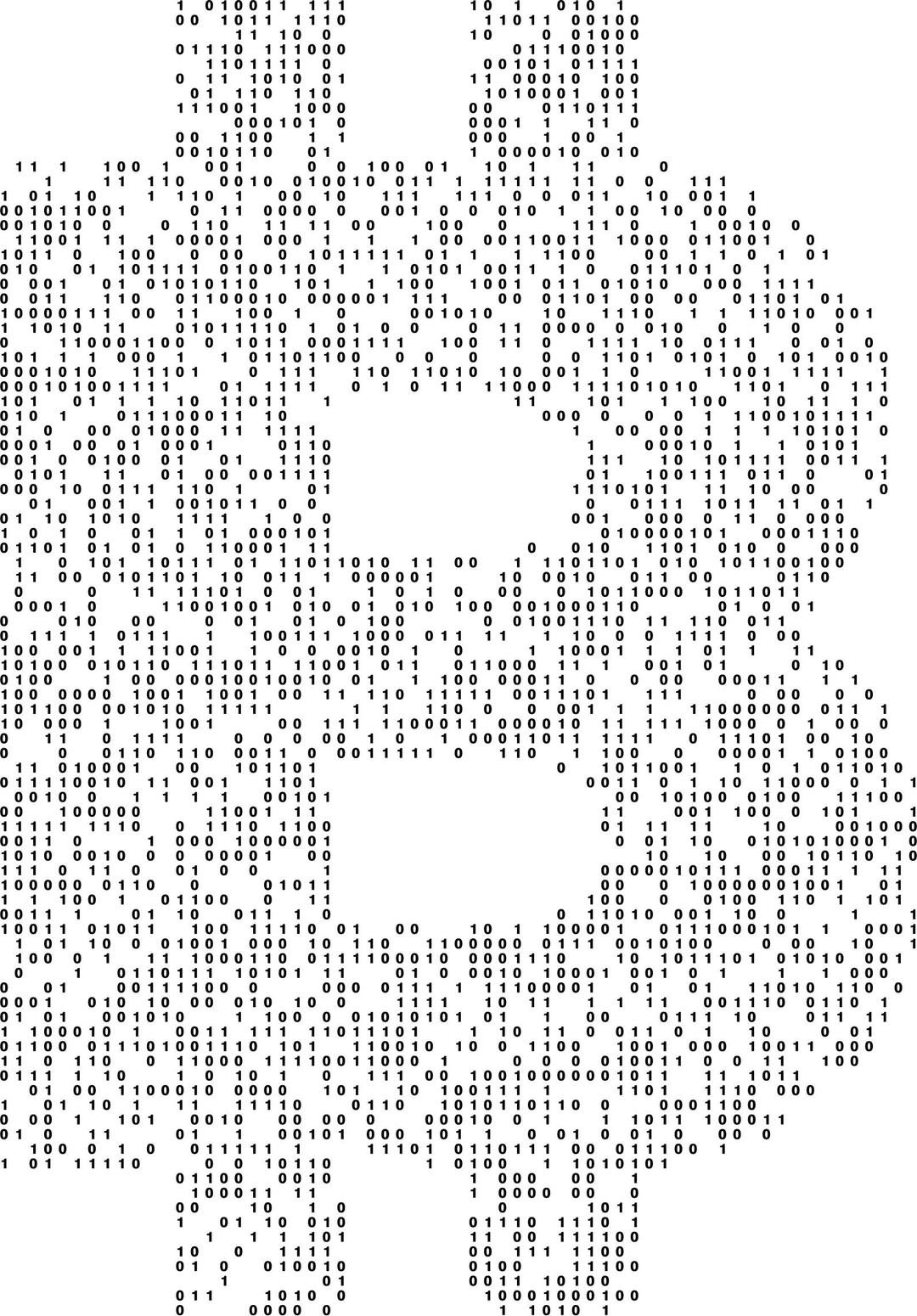 Bitcoin Logo Binary png transparent